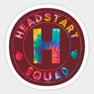 Tie Dye  Head Start Squad First Day Of School Teacher Sticker